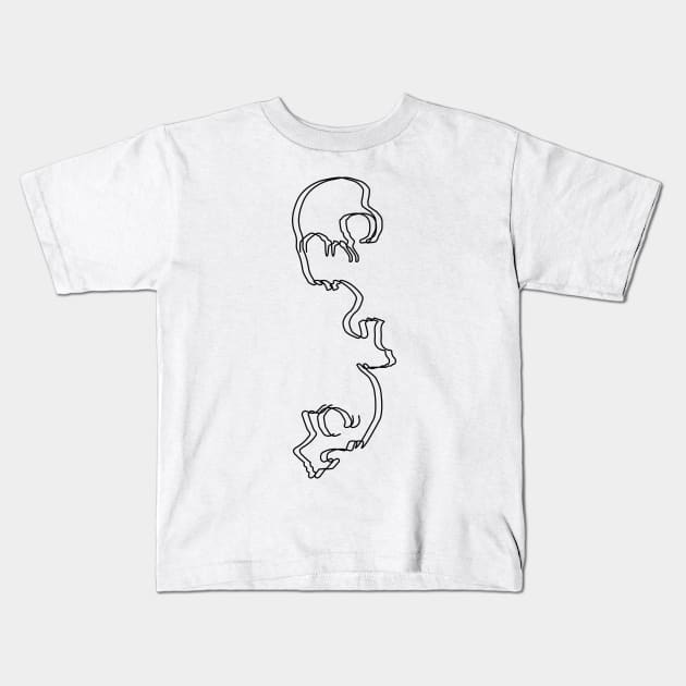 Three-phase skulls Kids T-Shirt by Zearcier